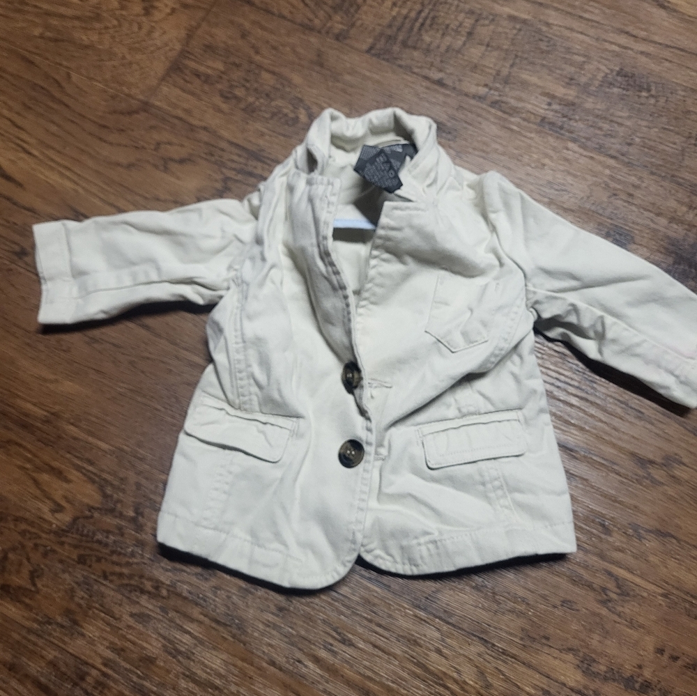 Kenneth Cole Reaction Cream Blazer Structured Minimalist Design